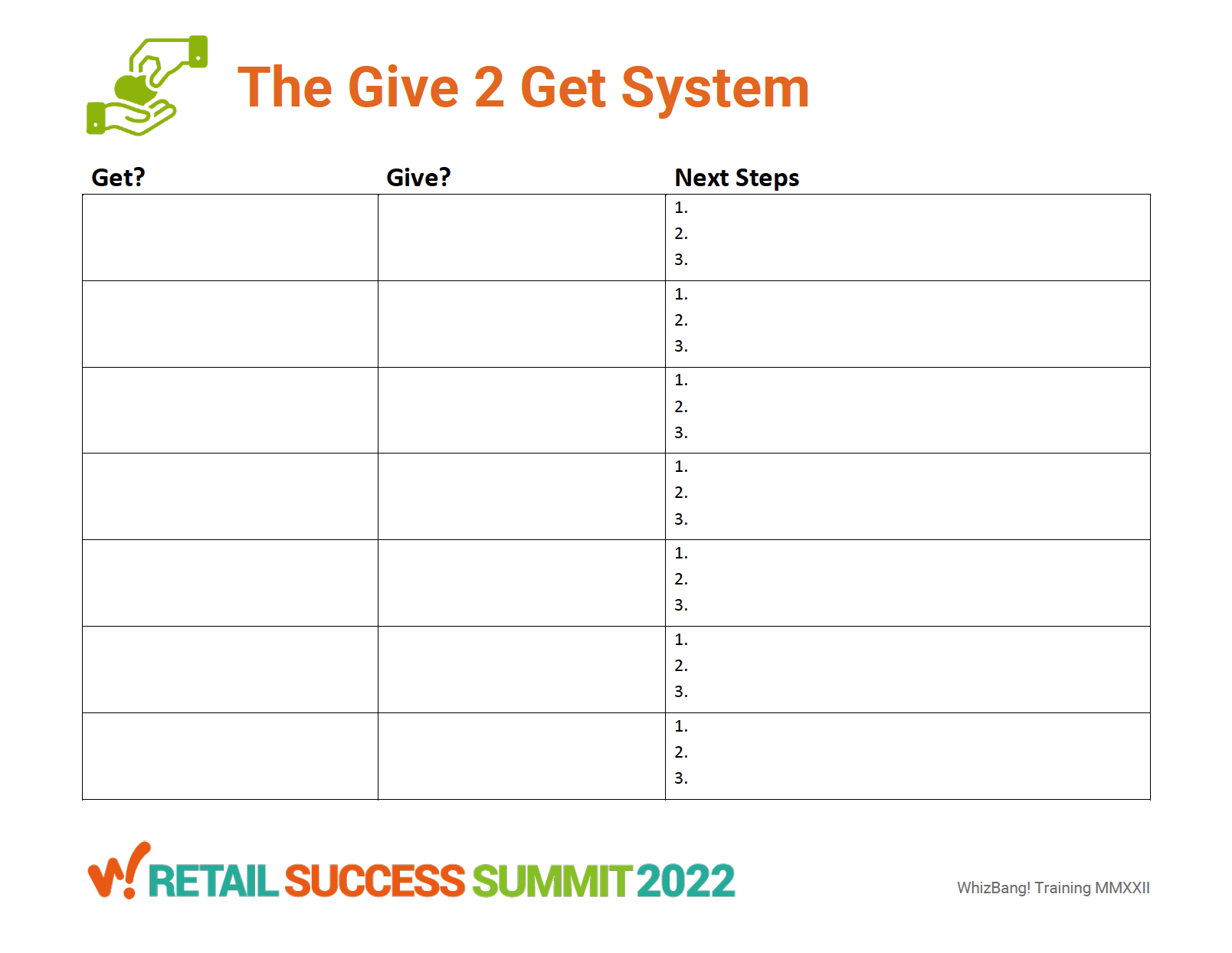 Screenshot: The Give 2 Get System